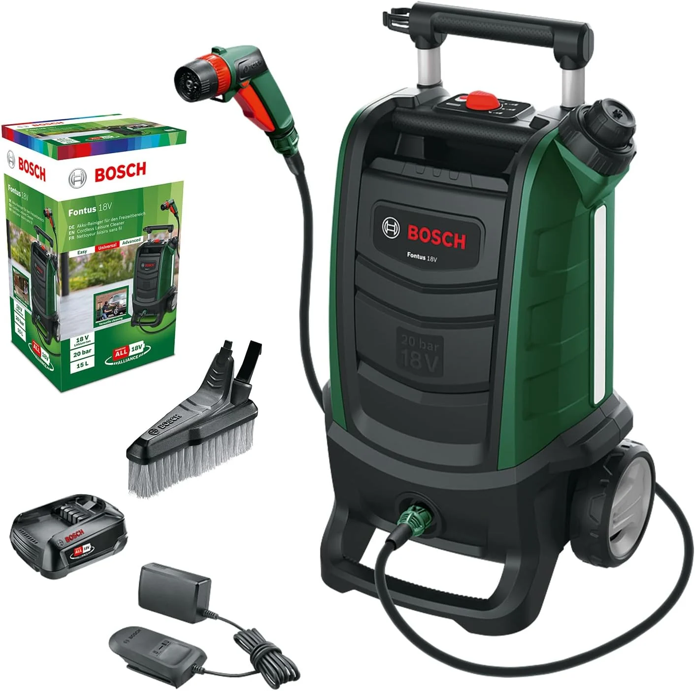Bosch Fontus 18V, cordless outdoor cleaner with battery: main view