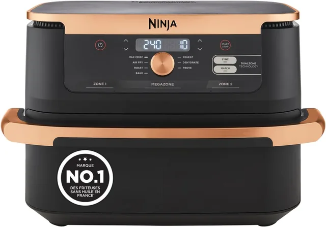 Main view of the Ninja Foodi FlexDrawer AF500EUCP, 10.4 L dual zone air fryer